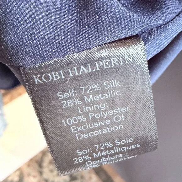 Kobi Halperin Silk Tent Dress Women's Paisley Ruffle Sleeve Top size large - Picture 12 of 13